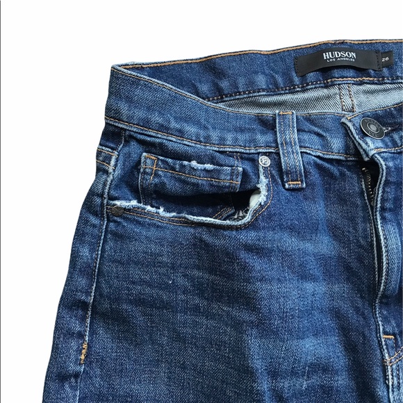 Hudson Jeans Bettie High-Rise Taper Jeans Blue Size 26 - Picture 8 of 13